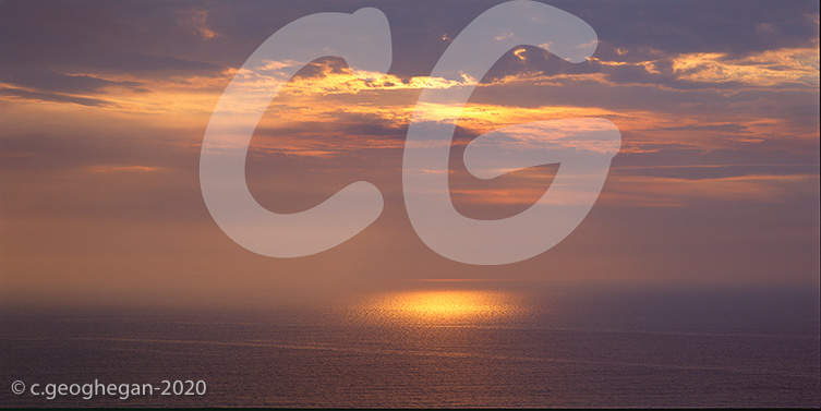 A Ray of Hope,  The end of a thunderstorm over the Sea at St Agnes Head