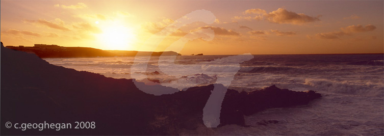 Rough Evening Surf at Fistral Beach