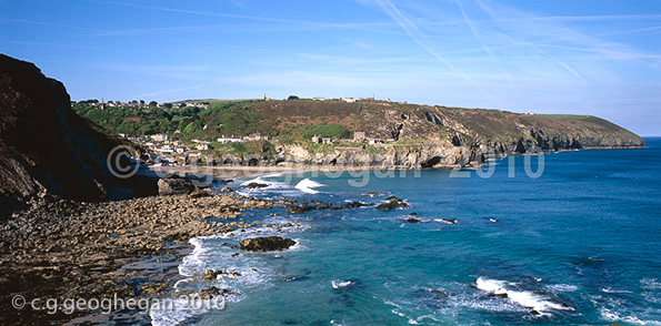 Blue Waters at Trevellas, Trevaunance Cove in the distance