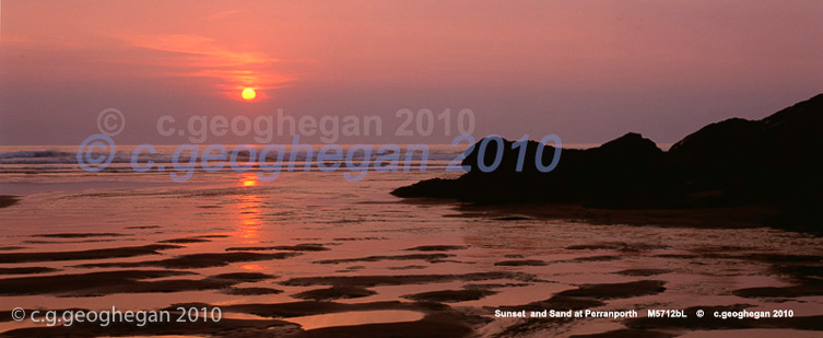 Sunset and Sand at Perranporth