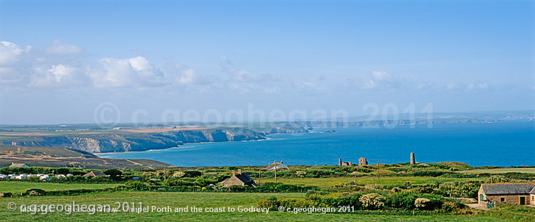 Beacon View, from Wheal Coates to Chapel Porth and the Coast to Godrevy