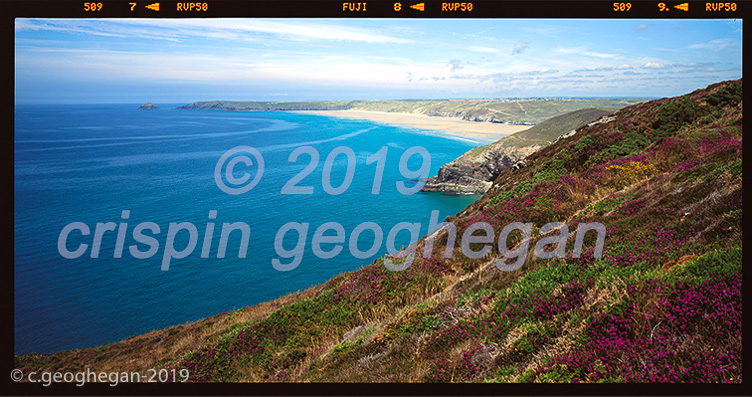 A Path Across the Heather, overlooking Perranporth Beach