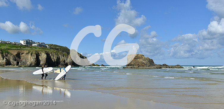 Waiting for Surf, Perranporth Beach