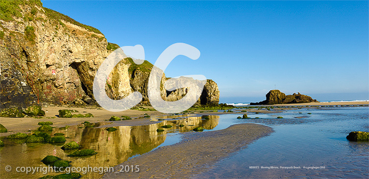 Morning Mirrors - Perranporth Beach