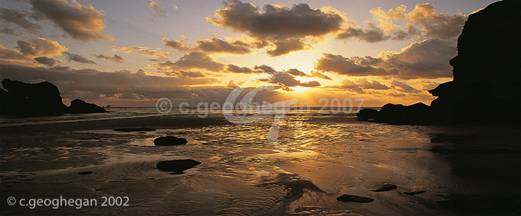 Sepia Sunset- Winter on the Atlantic Coast