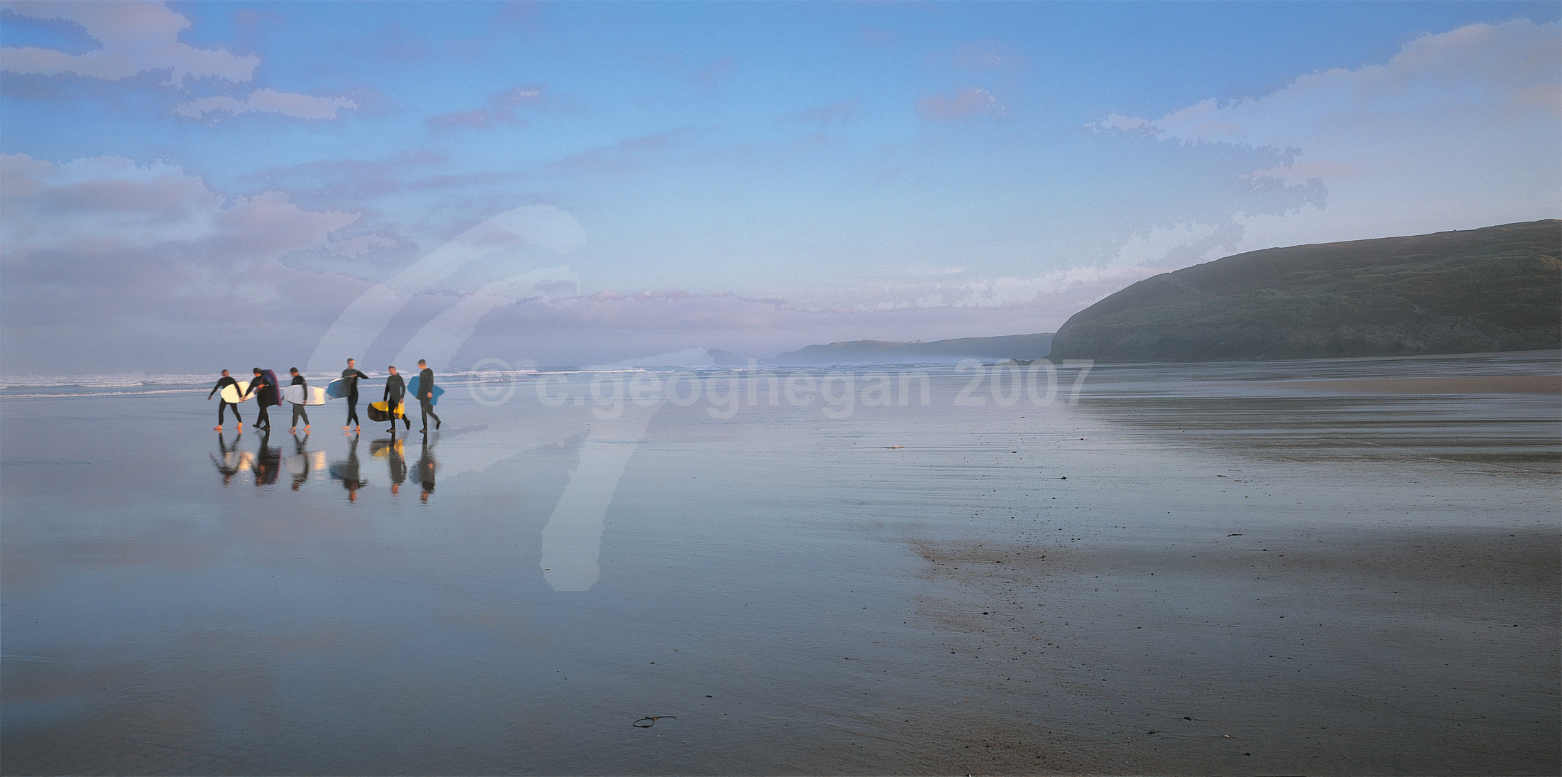 A Morning Walk on Perranporth Beach